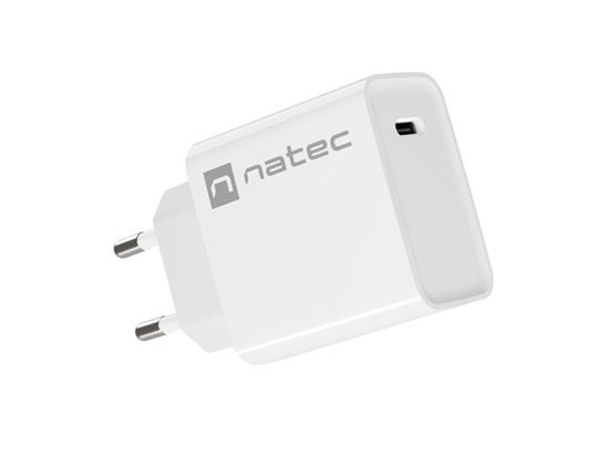 Изображение NATEC NETWORK CHARGER RIBERA USB-C 20W PD WHITE