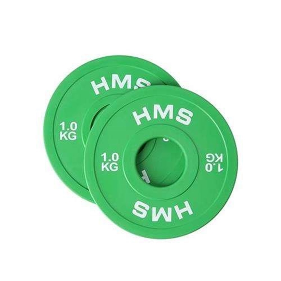 Picture of Olympic Bumper 2 x 1 kg plate Green HMS CBRS10