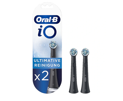Attēls no Oral-B | Replaceable Toothbrush Heads | iO Refill Ultimate Clean | Heads | For adults | Number of brush heads included 2 | Number of teeth brushing modes Does not apply | Black