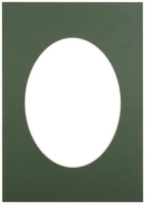 Attēls no Passepartout 15x21, green oval