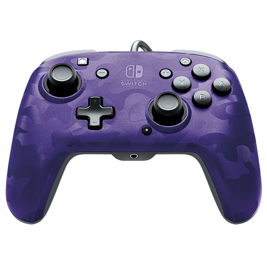 Изображение PDP Faceoff Deluxe+ Audio Camouflage, Purple USB Gamepad Analogue / Digital Nintendo Switch, Nintendo Switch Lite, Nintendo Switch OLED