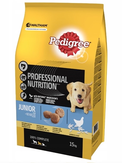 Picture of PEDIGREE Junior Medium Breeds, Chicken and Rice - Dry Dog Food - 15kg