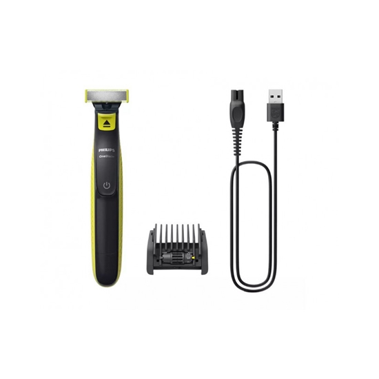 Изображение Philips Oneblade QP2724/20, 45 min run time/8hour charging (NiMH), Original blade, 5-in-1 comb (1,2,3,4,5 mm)