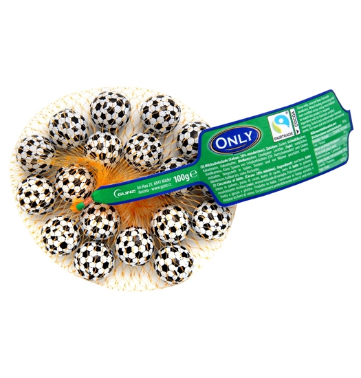 Picture of Piena šokolādes ONLY Soccerballs, 100g