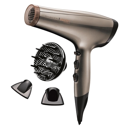 Изображение Remington | Hair Dryer | AC8002 | 2200 W | Number of temperature settings 3 | Ionic function | Diffuser nozzle | Brown/Black