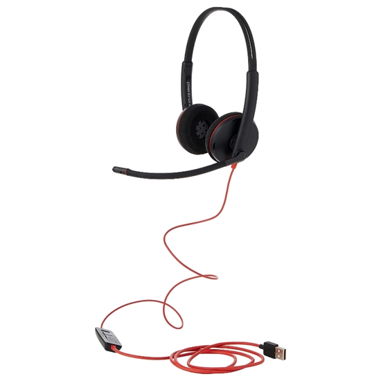 Picture of POLY Blackwire C3225 UC Stereo Wired Headset, USB-A, 3.5 mm jack, Black