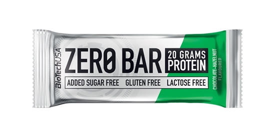 Изображение Proteīna batoniņš BioTechUSA Zero Bar, šokolāde-lazdu rieksti, 50g