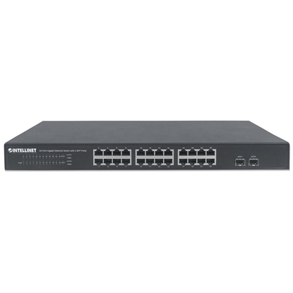 Attēls no INTELLINET Switch 24x GE Rackmount 2x SFP