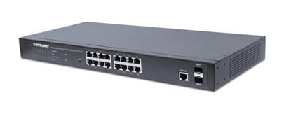 Attēls no INTELLINET PoE+Web-Managed Switch 16Port Gigabit+2 SFP-Ports