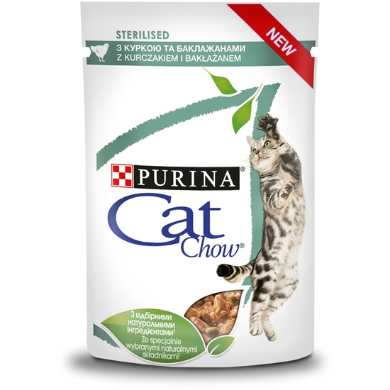 Изображение PURINA Cat Chow Sterilised Gig Chicken with Eggplant - moist cat food 85 g