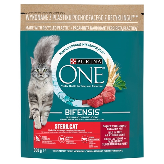 Picture of PURINA One Bifensis Sterilcat Beef - dry cat food - 800 g