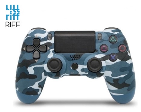 Изображение Riff DualShock 4 v2 Bezvadu Spēļu Kontrolieris priekš PlayStation PS4 / PS TV / PS Now Blue camouflage