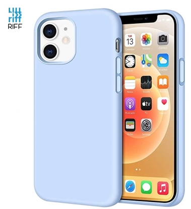 Attēls no Riff Plans & Miksts silikona aizmugures maks ar mikstu iekspusi prieks iPhone 12 / 12 Pro Light Blue