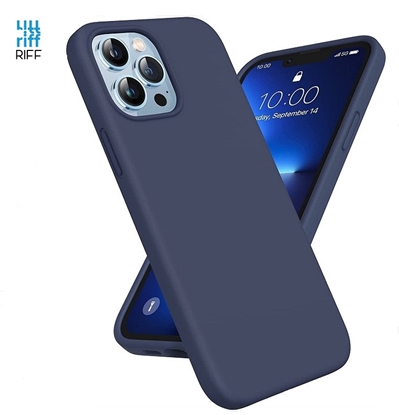 Изображение Riff Plans & Miksts silikona aizmugures maks ar mikstu iekspusi prieks iPhone 13 Midnight Blue