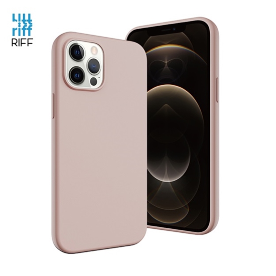 Изображение Riff Plans & Miksts silikona aizmugures maks ar mikstu iekspusi prieks iPhone 13 Pink Sand