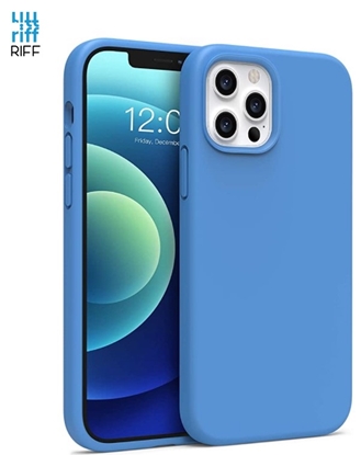 Picture of Riff Plāns & Mīksts silikona aizmugures maks ar mīkstu iekšpusi prieks Apple iPhone 12 / 12 Pro Blue