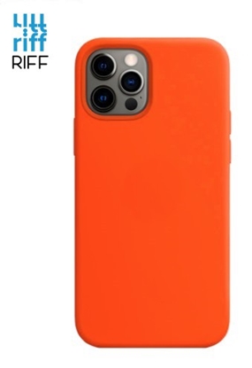 Picture of Riff Plāns & Mīksts silikona aizmugures maks ar mīkstu iekšpusi priekš Apple iPhone 12 / 12 Pro Orange