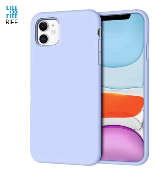 Изображение Riff Plāns & Mīksts silikona aizmugures maks ar mīkstu iekšpusi priekš Apple iPhone 12 Mini Light Purple