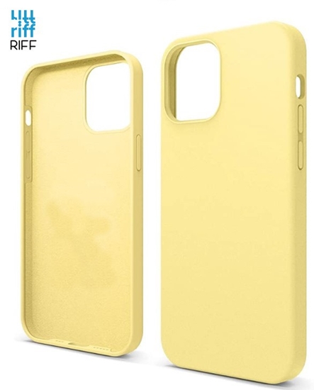 Изображение Riff Plāns & Mīksts silikona aizmugures maks ar mīkstu iekšpusi priekš Apple iPhone 12 Pro Max Yellow