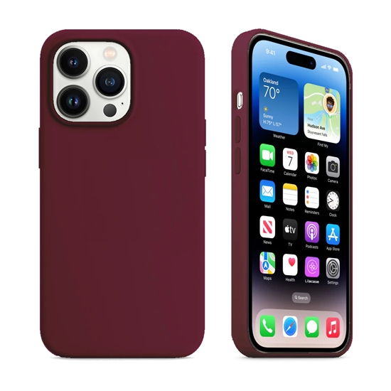 Изображение Riff Plāns & Mīksts silikona aizmugures maks ar mīkstu iekšpusi priekš Apple iPhone 14 Pro Violet