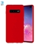 Attēls no Riff Plāns & Mīksts silikona aizmugures maks ar mīkstu iekšpusi priekš Samsung Galaxy S10 G973 Red