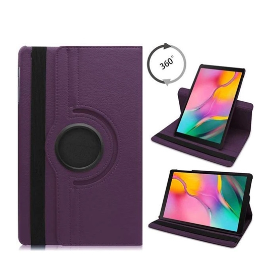 Изображение Riff President sērijas Planšetdatora maks ar rot. stat. mehān. priekš Samsung Tab S4 10.5 T830/835 Purple