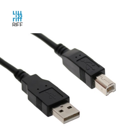 Picture of Riff USB 2.0 A Spraudnis AM-BM Printera Kabelis 1,5 m/ Melns