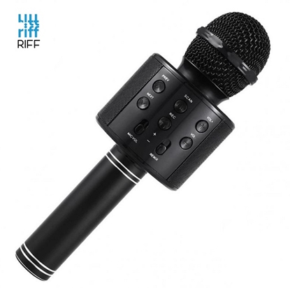 Изображение Riff WS-858 Karaoke Mikrofons ar Skaļruņi Aux un Micro SD Melns