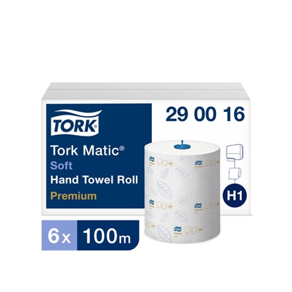 Изображение Roku dvieļu rullis TORK Premium Matic Extra Soft , 2 sl., 408 lapas rullī, 21 cm x 100 m, baltā krāsā
