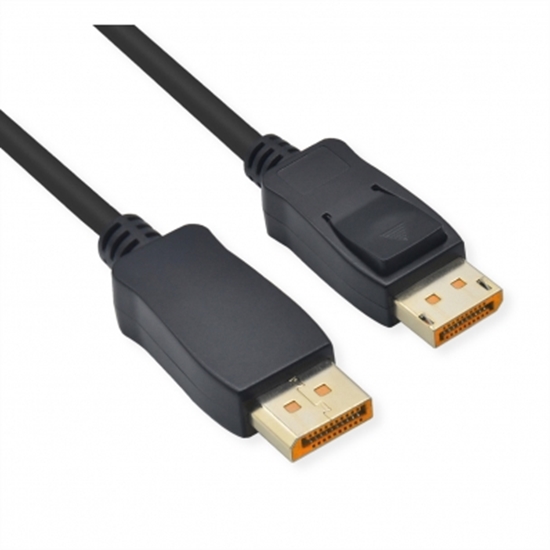 Изображение ROLINE DisplayPort Cable, v2.1, 10K@60Hz, 54Gbit/s, UHBR13.5, DP-DP, M/M, black, 1 m