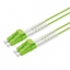 Picture of ROLINE Fibre Optic Jumper Cable, 50/125 µm, LC/LC, OM5, Low-Loss Connector, green, 1 m