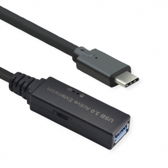 Изображение ROLINE USB 3.2 Gen 1 Active Repeater Cable, black, 10 m