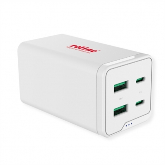 Изображение ROLINE USB Charger, 4 Ports (2x USB-C, 2x USB-A QC 3.0), max. 120W