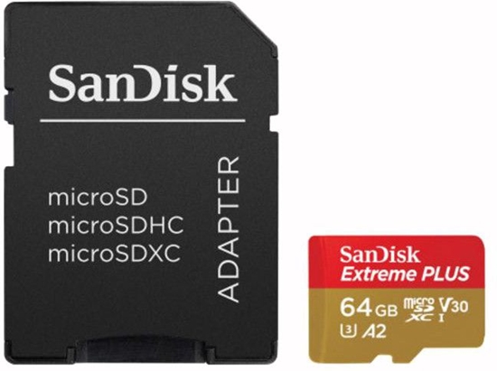 Picture of Sandisk Extreme PLUS microSDXC 64GB