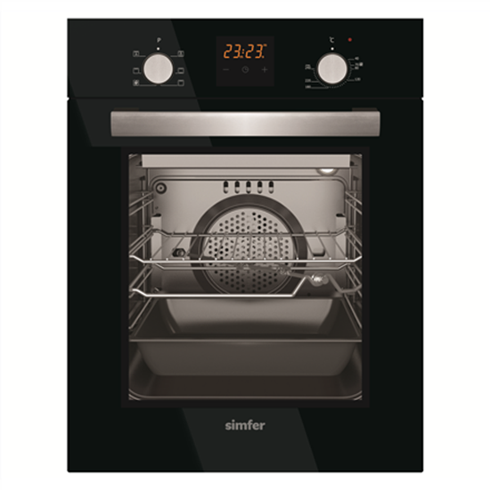 Picture of Simfer | Oven | 4207BERSP | 47 L | Multifunctional | Manual | Pop-up knobs | Height 59.5 cm | Width 45 cm | Black