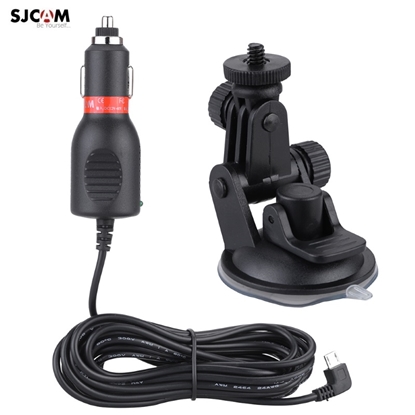 Picture of SJCam Oriģinals SJ8 Sporta Kameru Auto Loga stiprinājums + Type-C USB Lādētājs 5V 2A