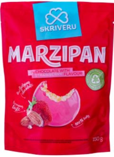 Изображение SKRĪVERU marcipāns šokolādē ar zemeņu garšu, 150 g