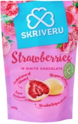 Изображение SKRĪVERU Zemenes piena šokolādē 100g