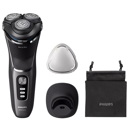 Attēls no Skuveklis Philips Shaver Series 3000, Wet& Dry melns