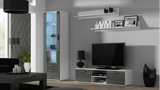 Изображение SOHO 7 set (RTV140 cabinet + S1 cabinet + shelves) White / Gloss grey