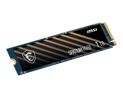 Picture of SSD|MSI|SPATIUM M450|1TB|M.2|PCIe Gen4|NVMe|3D NAND|Write speed 3000 MBytes/sec|Read speed 3600 MBytes/sec|2.15mm|TBW 600 TB|MTBF 1500000 hours|S78-440L980-P83