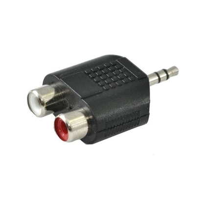 Picture of SSQ HA6 - Adapter, 2 x RCA female - 3.5 mm stereo jack