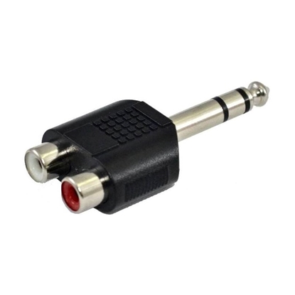 Picture of SSQ HA7 - Adapter, 2 x RCA female - 6,3 mm stereo jack