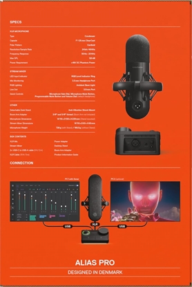 Attēls no SteelSeries | Gaming Microphone | Alias Pro | Black