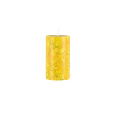Изображение Svece stabs Polar Mosaic 6.8x9cm 48h dzeltena, oranža, zaļa,