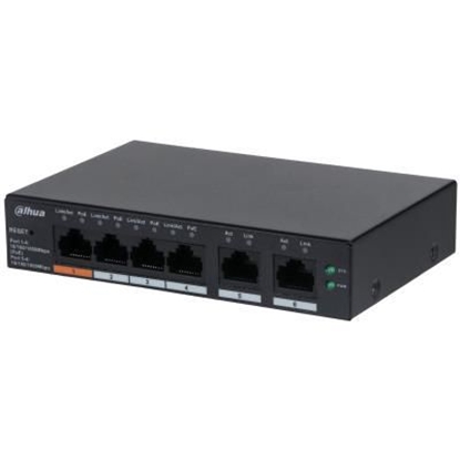 Attēls no Switch|DAHUA|CS4006-4GT-60|Type L2|Desktop/pedestal|PoE ports 4|60 Watts|DH-CS4006-4GT-60