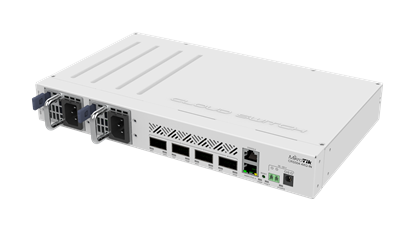 Attēls no Switch|MIKROTIK|CRS504-4XQ-IN|Rack 1U|1x10Base-T / 100Base-TX|4xQSFP28|CRS504-4XQ-IN