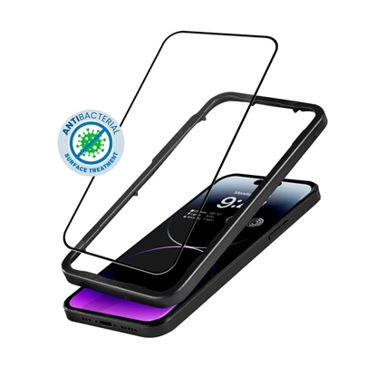 Изображение Szkło ochronne Anti-Bacterial 3D Armour Glass iPhone 14 Pro Max z ramką instalacyjną