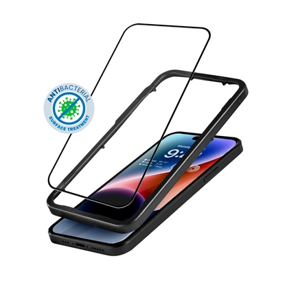 Изображение Szkło ochronne Anti-Bacterial 3D Armour Glass iPhone 14 Pro z ramką instalacyjną