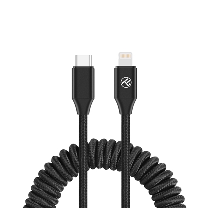 Attēls no Tellur Extendable USB-C to Lightning Cable PD27W up to 1.8m Black